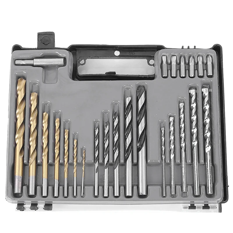 24PC Drill Bit Screwdriver Bit Set High Speed Steel Carbide Tip Multi Purpose Drill Bit Set Woodworking Tool Twist Drill
24PC Drill Bit Screwdriver Bit Set High Speed Steel Carbide Tip Multi Purpose Drill Bit Set Woodworking Tool Twist Drill
