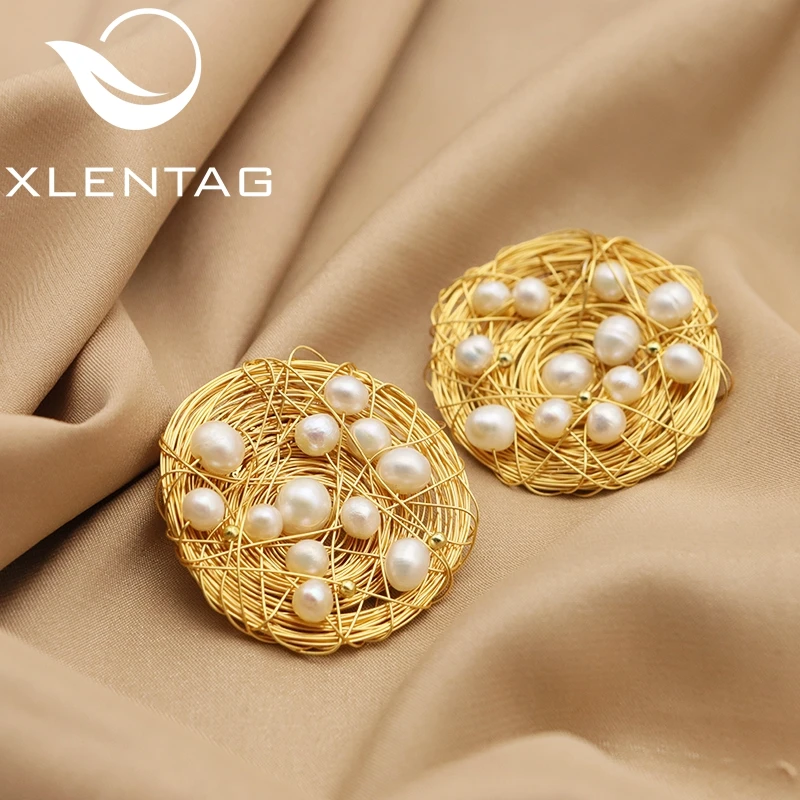 Xlentag Circular Wound Stud Earrings Natural Freshwater Pearls New Design Exaggerated Africa Style Woman Fine Jewelry Party gift
Xlentag Circular Wound Stud Earrings Natural Freshwater Pearls New Design Exaggerated Africa Style Woman Fine Jewelry Party gift