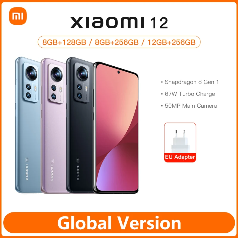 Смартфон Xiaomi 12, 128 ГБ/256 ГБ, NFC, Восьмиядерный процессор Snapdragon 8 Gen 1, 120 Гц, 67 Вт, камера 50 МП, Wi-Fi 6
Смартфон Xiaomi 12, 128 ГБ/256 ГБ, NFC, Восьмиядерный процессор Snapdragon 8 Gen 1, 120 Гц, 67 Вт, камера 50 МП, Wi-Fi 6