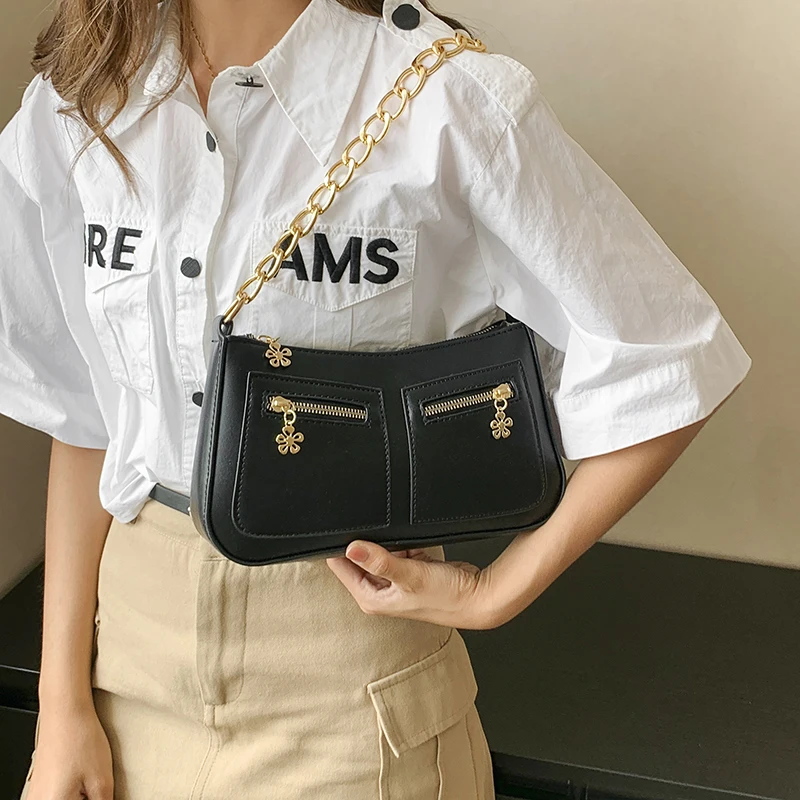 Women Luxury Double Pockets Design Fashion Chain Shoulder Underarm Bag Woman Female Ladies Tote Purse Satchel Crossbody Hand Bag
Women Luxury Double Pockets Design Fashion Chain Shoulder Underarm Bag Woman Female Ladies Tote Purse Satchel Crossbody Hand Bag