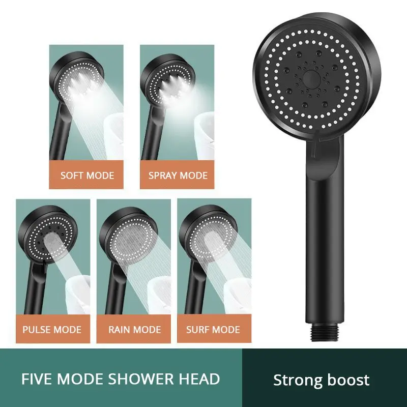 5 Mode Pressure Boost Shower Head Multifunction Large Water For Garden Solar Shower Clothes Dryers Home Appliance
5 Mode Pressure Boost Shower Head Multifunction Large Water For Garden Solar Shower Clothes Dryers Home Appliance