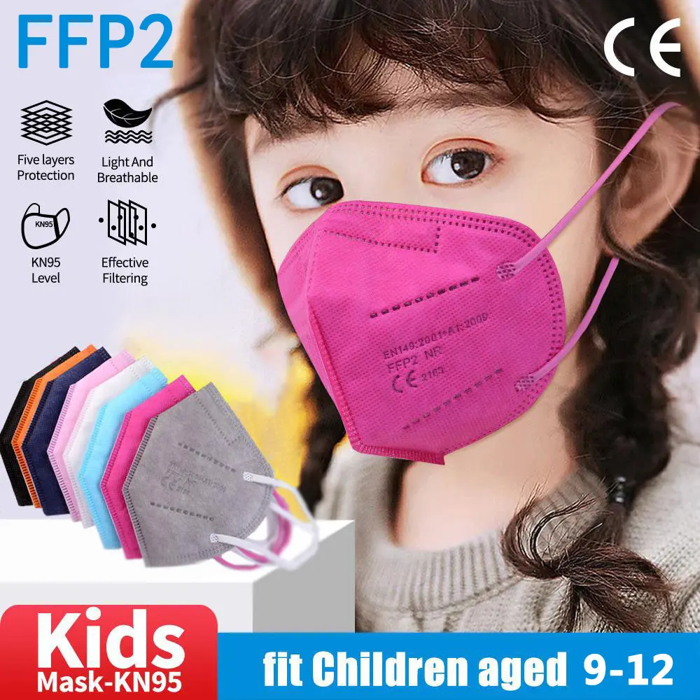 

FFP2 маски для детей KN95 Защитная Пылезащитная дышащая многоразовая маска для мальчиков и девочек Бриллиантовая маска для лица Быстрая достав...