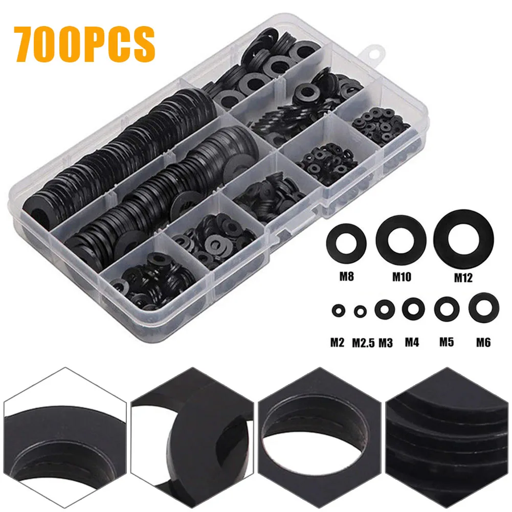 Tools 700PCS Nylon Rubber Gasket Automotive And Marine 9 Different Sizes Black Durable And Practical Easy To Store
Tools 700PCS Nylon Rubber Gasket Automotive And Marine 9 Different Sizes Black Durable And Practical Easy To Store
