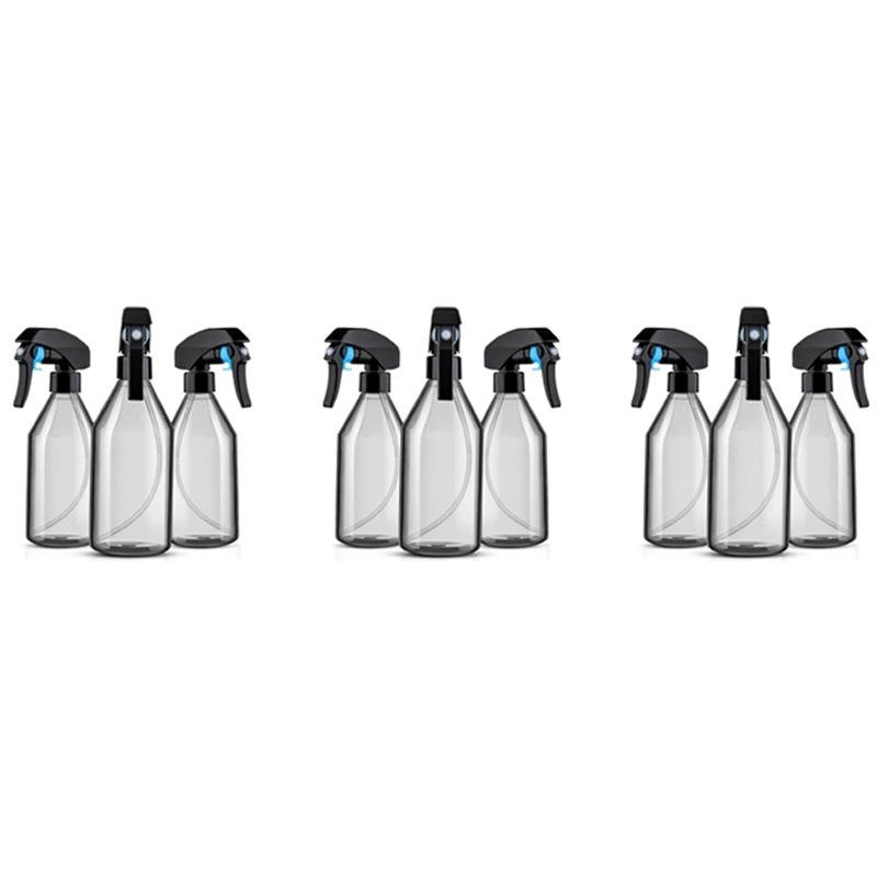Plastic Spray Bottles For Cleaning Solutions,10OZ Reusable Empty Container With Durable Black Trigger Sprayer, 9Pack
Plastic Spray Bottles For Cleaning Solutions,10OZ Reusable Empty Container With Durable Black Trigger Sprayer, 9Pack