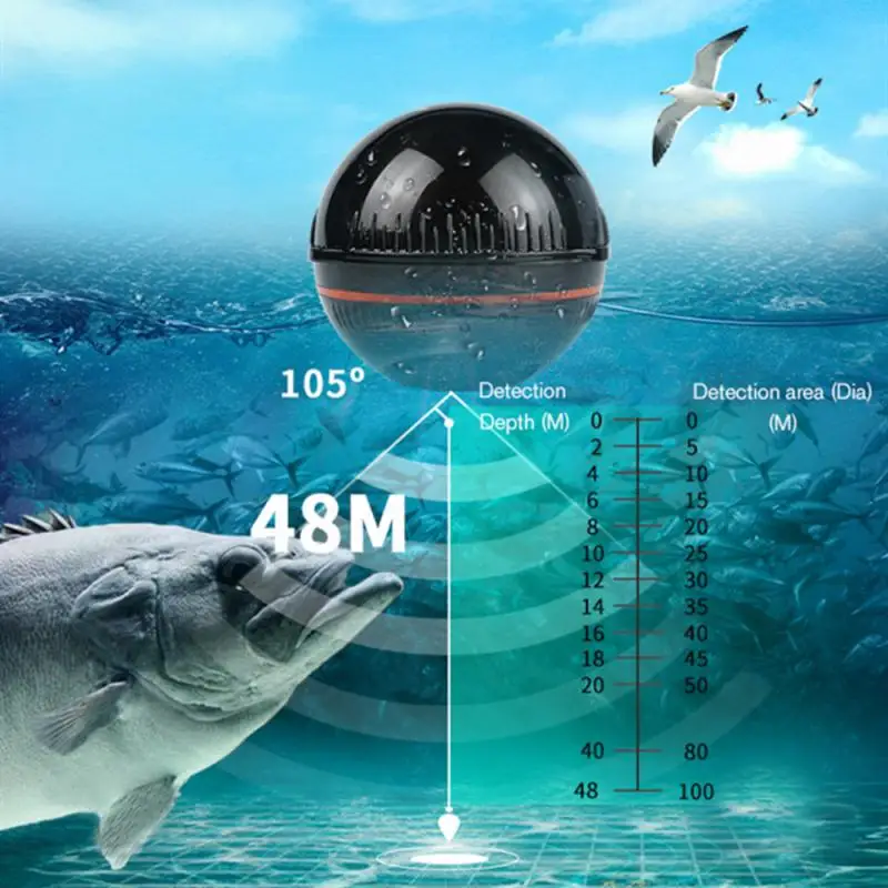 Erchang XA02 Wireless Fish Finder Bluetooth Intelligent Sonar Fish Detector Underwater High Definition Fishing Artifact New
Erchang XA02 Wireless Fish Finder Bluetooth Intelligent Sonar Fish Detector Underwater High Definition Fishing Artifact New