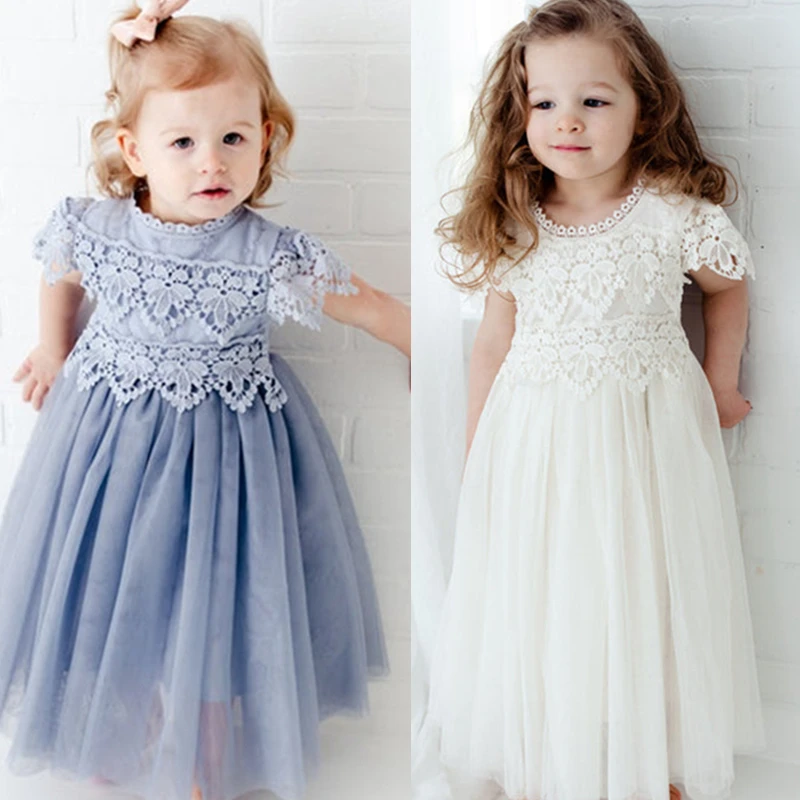 

Кружевное платье для маленьких девочек, платья для девочек с цветами, платье для свадьбы, дня рождения вечерние праздничное платье, детская ...