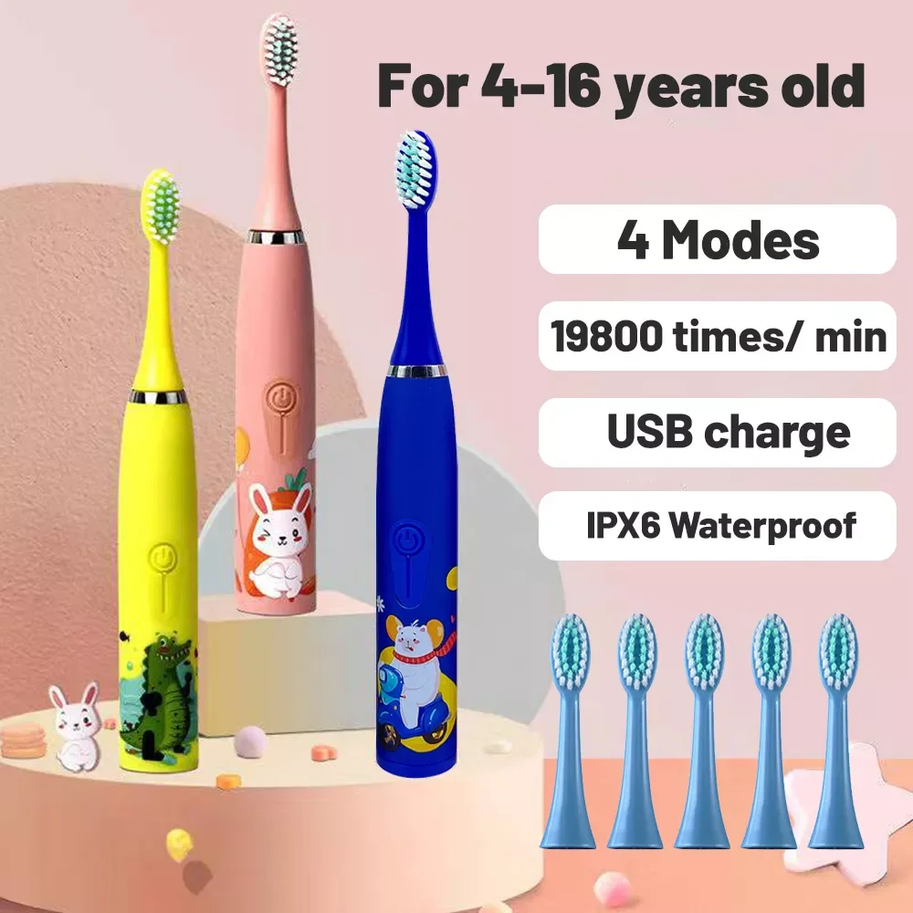 Детская электрическая зубная щетка с мультяшным рисунком, Детская сменная зубная щетка с головкой, Ультразвуковая электрическая зубная ще... 
Детская электрическая зубная щетка с мультяшным рисунком, Детская сменная зубная щетка с головкой, Ультразвуковая электрическая зубная ще...