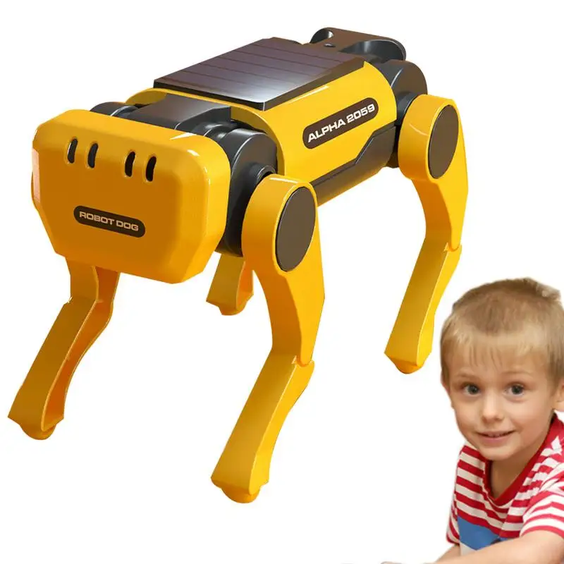 

Электрическая собака-робот, игрушка на солнечной батарее, Механическая Собака, научная образовательная сборка «сделай сам», игрушки для детей, Рождественский подарок на день рождения