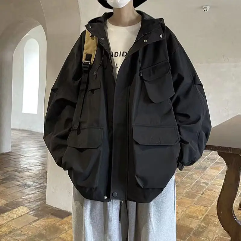 American functional fashion brand workwear jackets for men spring and autumn trendy loose Hong Kong style hooded jackets for men
American functional fashion brand workwear jackets for men spring and autumn trendy loose Hong Kong style hooded jackets for men