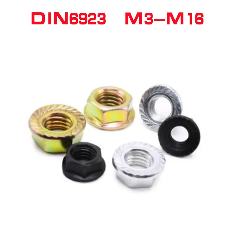 M2 M2.5 M3 M4 M5 M6 M8 M10 M12 M14 M16 DIN6923 steel with Black or colour zinc Hex Head Serrated Spinlock Flange Nut lock nut
M2 M2.5 M3 M4 M5 M6 M8 M10 M12 M14 M16 DIN6923 steel with Black or colour zinc Hex Head Serrated Spinlock Flange Nut lock nut