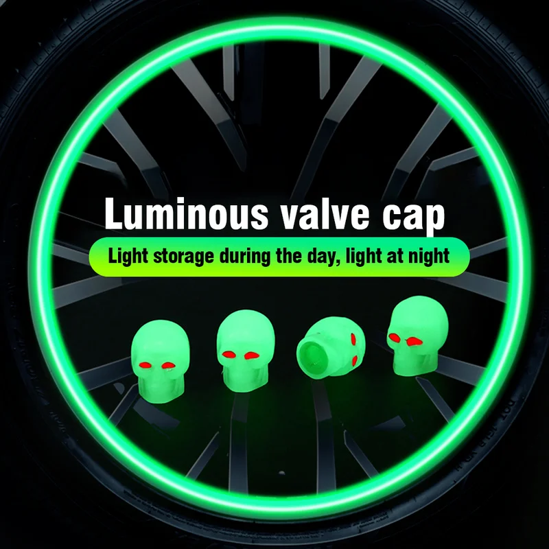 4/1pcs Luminous Skull Tire Valve Stem Caps Universal Handmade Rhinestones Stem Cover Illuminated Valves Nozzles Car Accessories
4/1pcs Luminous Skull Tire Valve Stem Caps Universal Handmade Rhinestones Stem Cover Illuminated Valves Nozzles Car Accessories