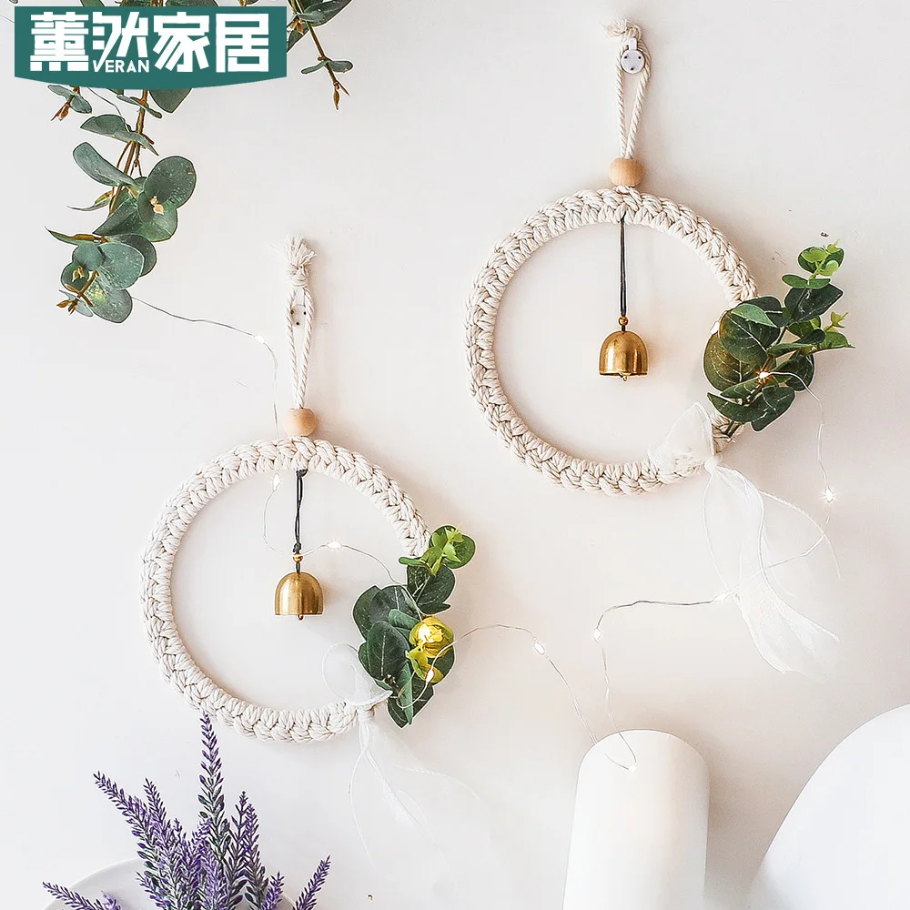 Подвеска в виде колокольчика, украшение для дома, детская комната, тканный гобелен из чистого хлопка, ручная работа 
Подвеска в виде колокольчика, украшение для дома, детская комната, тканный гобелен из чистого хлопка, ручная работа