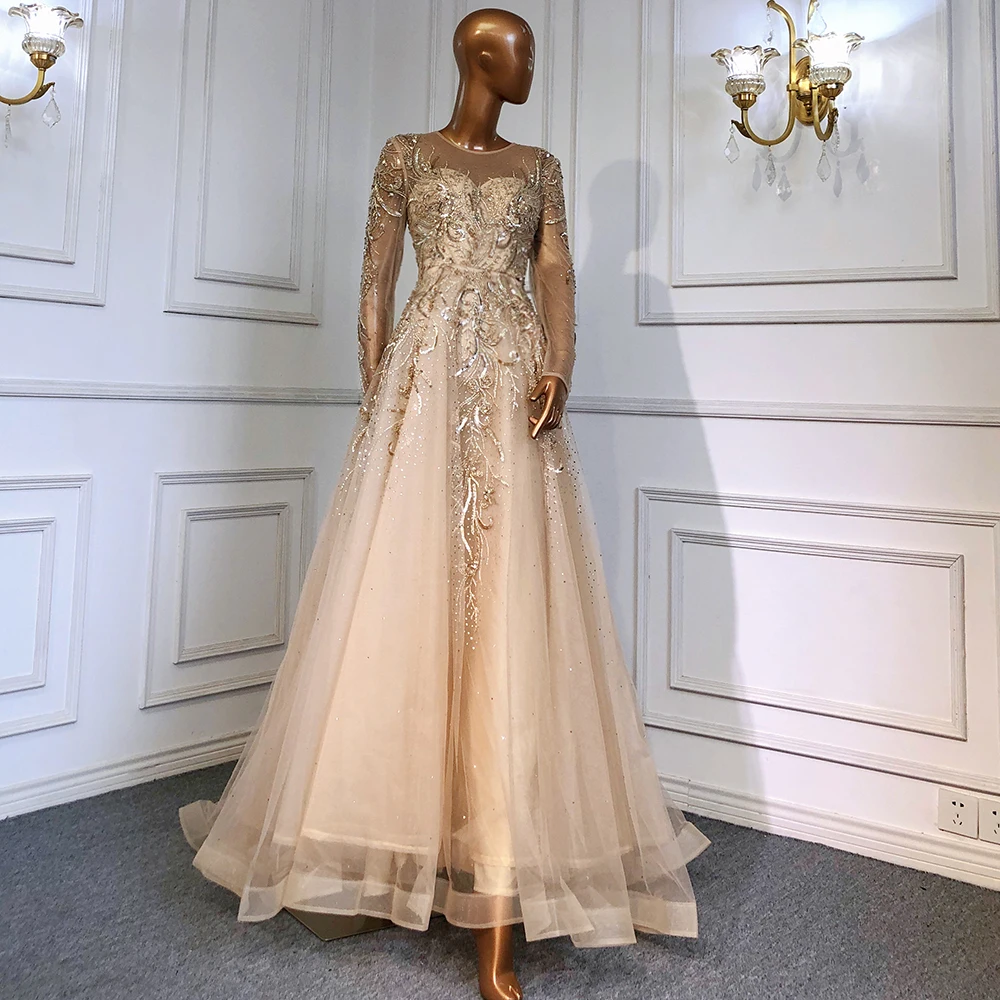 Muslim Luxury Gold Evening Dresses Gowns 2023 Beaded Sparkle A-Line For Women Party
Muslim Luxury Gold Evening Dresses Gowns 2023 Beaded Sparkle A-Line For Women Party