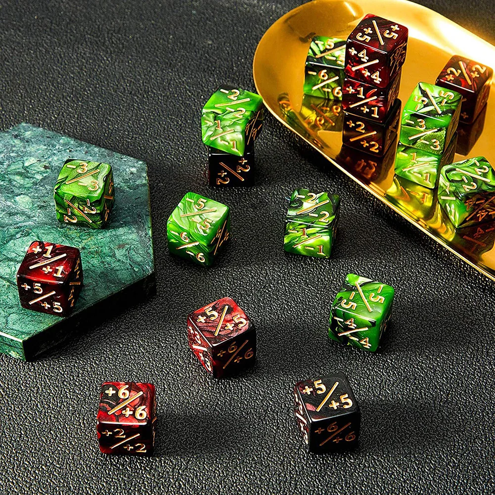 10Pcs 16mm 6 Side Dice Counters +1/-1 Dice Kids Toy Counting Dice Funny Dice For Magic The Gatherin Card Dice Party Game Toys
10Pcs 16mm 6 Side Dice Counters +1/-1 Dice Kids Toy Counting Dice Funny Dice For Magic The Gatherin Card Dice Party Game Toys