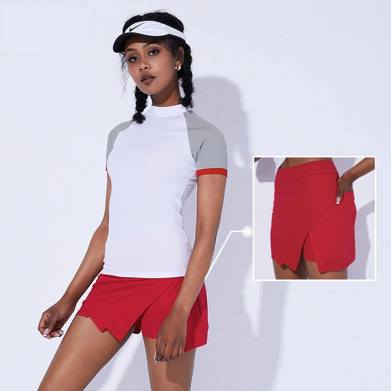 Fitness tennis skirt set Badminton skirt women Anti-loosing sportswear sexy yoga skirt Tennis skort with pocket gym set
Fitness tennis skirt set Badminton skirt women Anti-loosing sportswear sexy yoga skirt Tennis skort with pocket gym set