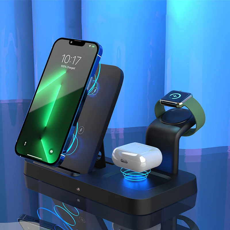 15w 3in1 Induction fast wireless charger Qi Mobile Phone Universal charging stand
15w 3in1 Induction fast wireless charger Qi Mobile Phone Universal charging stand