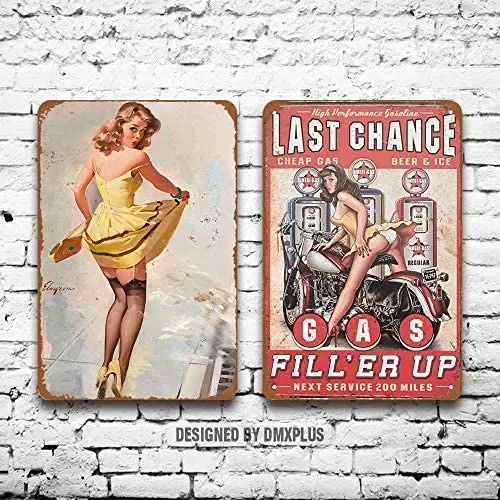 Металлический знак (набор из 2) оловянные знаки 12x16 дюймов, газовая пикантная пинап-девушка, винтажный внешний вид, настенное украшение, табл...
Металлический знак (набор из 2) оловянные знаки 12x16 дюймов, газовая пикантная пинап-девушка, винтажный внешний вид, настенное украшение, табл...