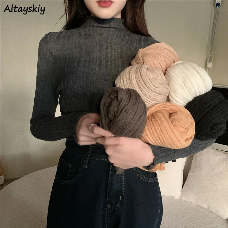 T-shirts Woman Solid Slim Elegant Casual Office Ladies Trendy All-match Korean Style Long Sleeve Autumn Cozy Daily Ins Chic Top
T-shirts Woman Solid Slim Elegant Casual Office Ladies Trendy All-match Korean Style Long Sleeve Autumn Cozy Daily Ins Chic Top