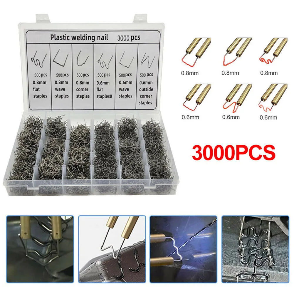 3000Pcs Plastic Repair Machine Welding Hot Stapler Bumper Fender Welder Staples Stainless Steel 304 Staples
3000Pcs Plastic Repair Machine Welding Hot Stapler Bumper Fender Welder Staples Stainless Steel 304 Staples