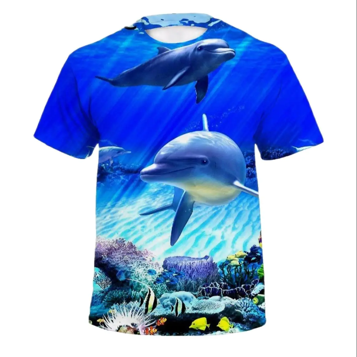 Summer Men's and Women's 3D Dolphin Printed T-shirt, Fun, Casual, Quick Drying, Polyester Fiber
Summer Men's and Women's 3D Dolphin Printed T-shirt, Fun, Casual, Quick Drying, Polyester Fiber