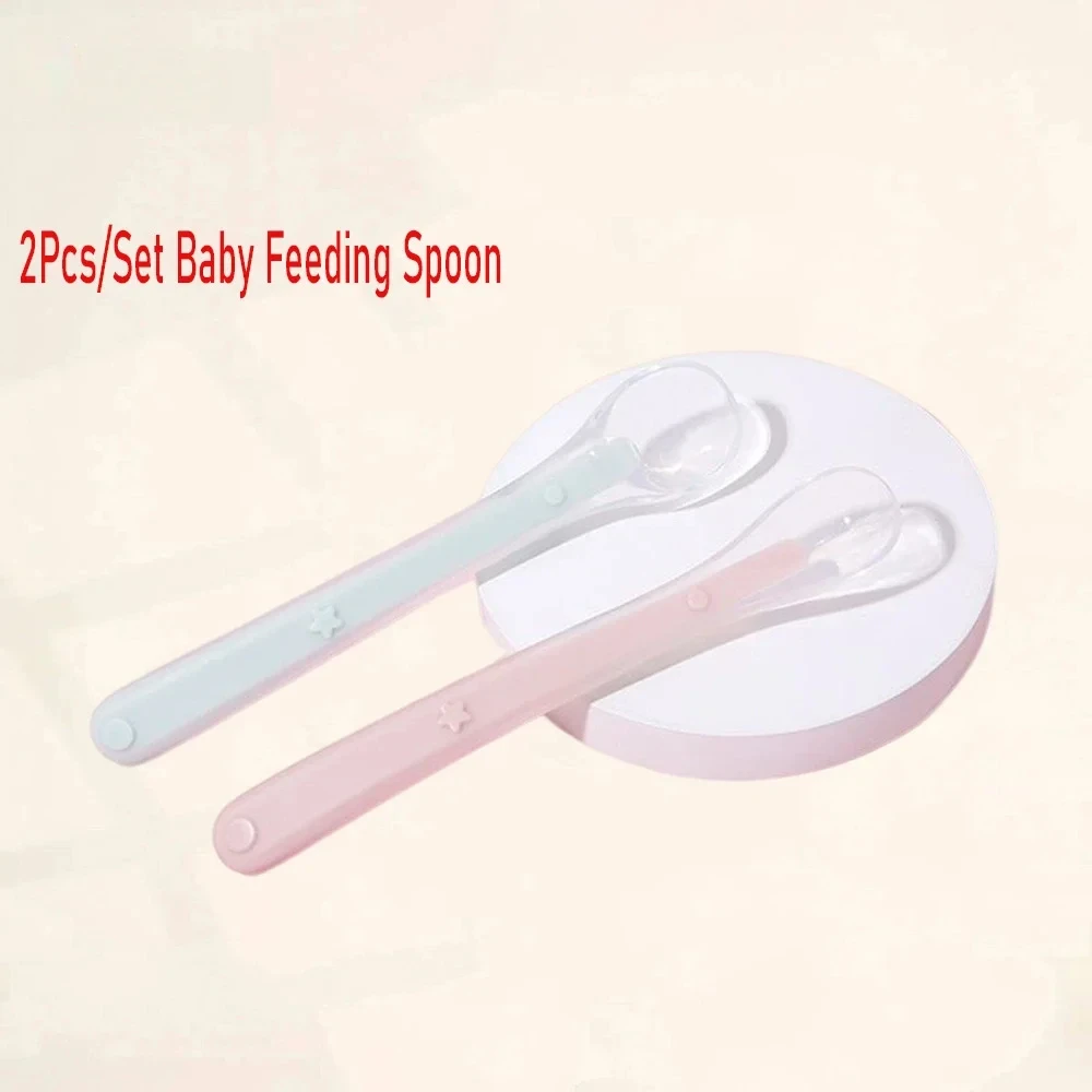 2Pcs Set Baby Feeding Spoon Food Grade Silicone Newborn Soft Head Baby Accessories Solid Utensils
2Pcs Set Baby Feeding Spoon Food Grade Silicone Newborn Soft Head Baby Accessories Solid Utensils