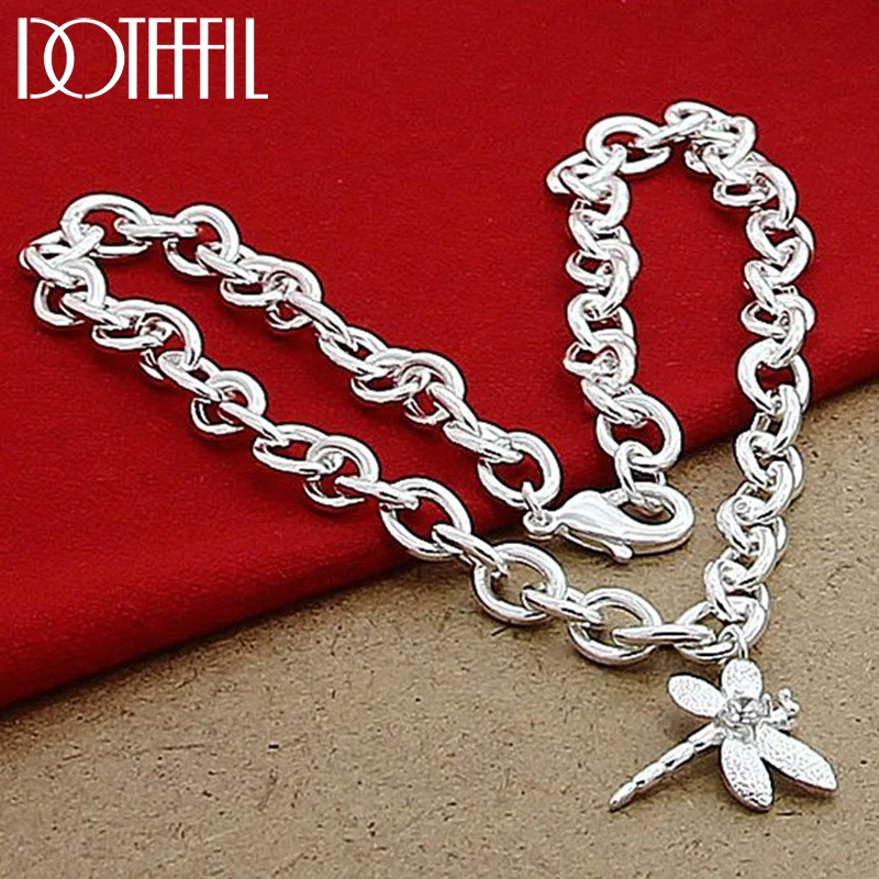 DOTEFFIL 925 Sterling Silver AAA Zircon Dragonfly Pendant 18 Inch Chain Necklace For Women Wedding Engagement Fashion Jewelry
DOTEFFIL 925 Sterling Silver AAA Zircon Dragonfly Pendant 18 Inch Chain Necklace For Women Wedding Engagement Fashion Jewelry
