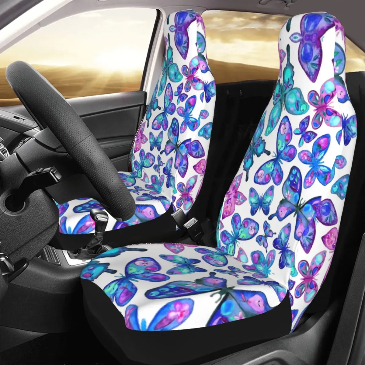 

Watercolor Butterflies Universal Car Seat Cover Four Seasons Travel Colorful Seat Cushion/Cover Polyester Car Styling