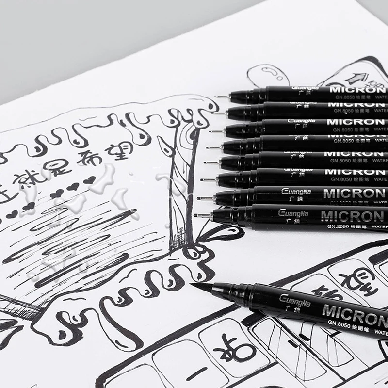 Waterproof Art Markers Brush Pen Sketch Drawing Comics Pigment Pens Fine Hand-Paint Anime Tool Office School Stationery Supplies
Waterproof Art Markers Brush Pen Sketch Drawing Comics Pigment Pens Fine Hand-Paint Anime Tool Office School Stationery Supplies