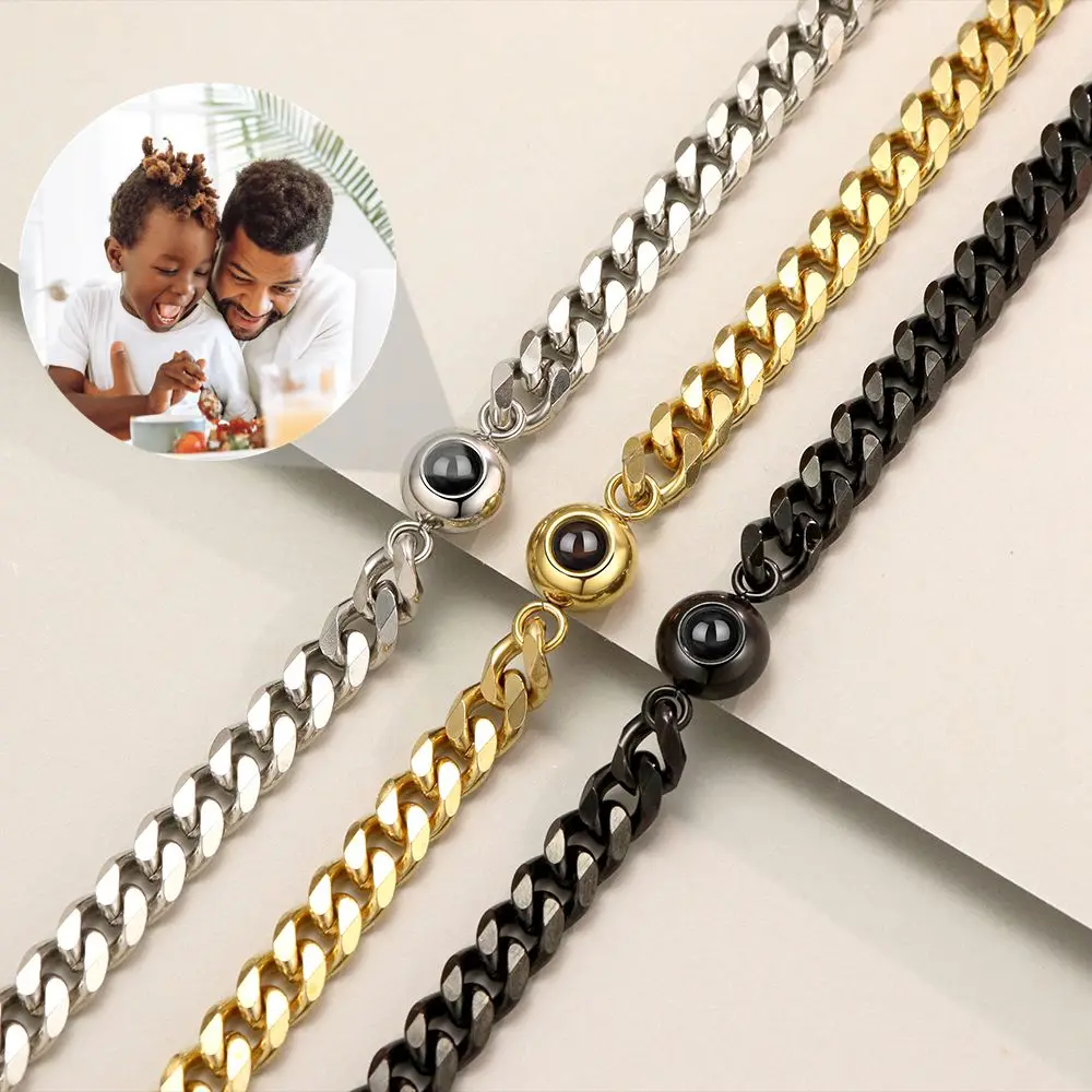 Stainless Steel Bracelet Personalized Photo Custom Projection Bracelet for Woman Man Jewelry Memorial Mother's Father's Day Gift
Stainless Steel Bracelet Personalized Photo Custom Projection Bracelet for Woman Man Jewelry Memorial Mother's Father's Day Gift