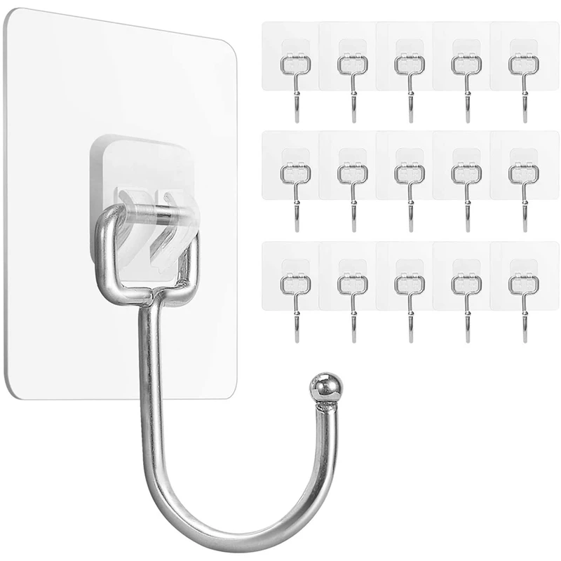 Large Adhesive Hooks,Waterproof And Rustproof Wall Hooks For Hanging Heavy Duty, Use Bathroom,Home And Office,16 Pack
Large Adhesive Hooks,Waterproof And Rustproof Wall Hooks For Hanging Heavy Duty, Use Bathroom,Home And Office,16 Pack