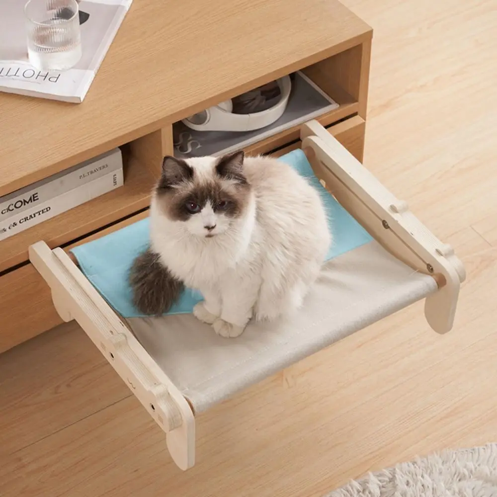 

Wooden Cat Bed Window Balcony Cat Hanging Bed Hanging Cat Litter Bed Side Cat Bed Available for All Seasons Cat Hammock