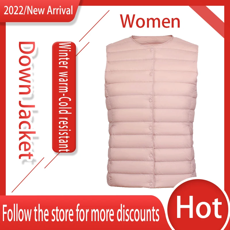 New Women's Collarless Down Vest V-Neck Lightweight Down Jacket Vest Winter Warm Sleeveless Top Single Slim Underwear Jacket
New Women's Collarless Down Vest V-Neck Lightweight Down Jacket Vest Winter Warm Sleeveless Top Single Slim Underwear Jacket