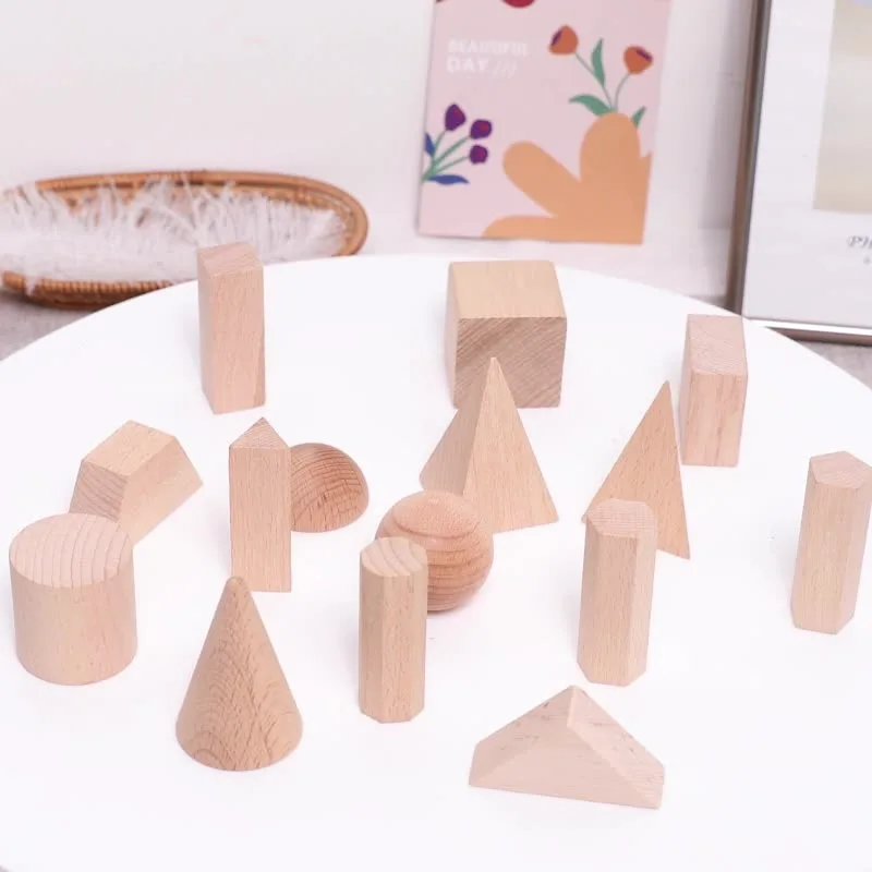 15 Pcs/sets Of Wooden Three-dimensional Blank Geometric Solid Model Math Teaching Aids Children's Toys Math Toys
15 Pcs/sets Of Wooden Three-dimensional Blank Geometric Solid Model Math Teaching Aids Children's Toys Math Toys
