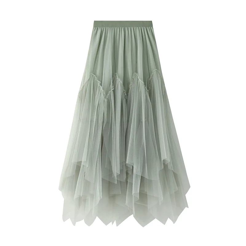 Women Irregular Long Tulle Skirts Ladies High Waist Ankle-Length Tutu Maxi Skirts Beige Green Female Faldas Jupe Femme
Women Irregular Long Tulle Skirts Ladies High Waist Ankle-Length Tutu Maxi Skirts Beige Green Female Faldas Jupe Femme