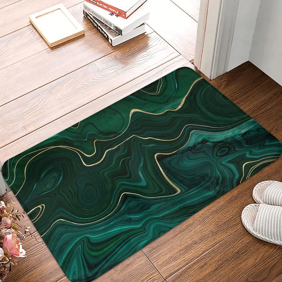 Line Art Bath Non-Slip Carpet Emerald Green And Gold Malachite Pattern Living Room Mat Entrance Door Doormat Home Decoration Rug
Line Art Bath Non-Slip Carpet Emerald Green And Gold Malachite Pattern Living Room Mat Entrance Door Doormat Home Decoration Rug