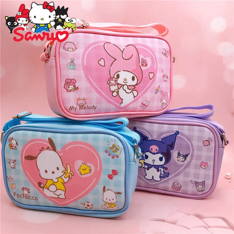 Sanrio Melody Kuromi Hello Kitty Cinnamoroll Pochacco Cartoon PU Waterproof Shoulder Square Travel Storage Crossbody Backpack
Sanrio Melody Kuromi Hello Kitty Cinnamoroll Pochacco Cartoon PU Waterproof Shoulder Square Travel Storage Crossbody Backpack