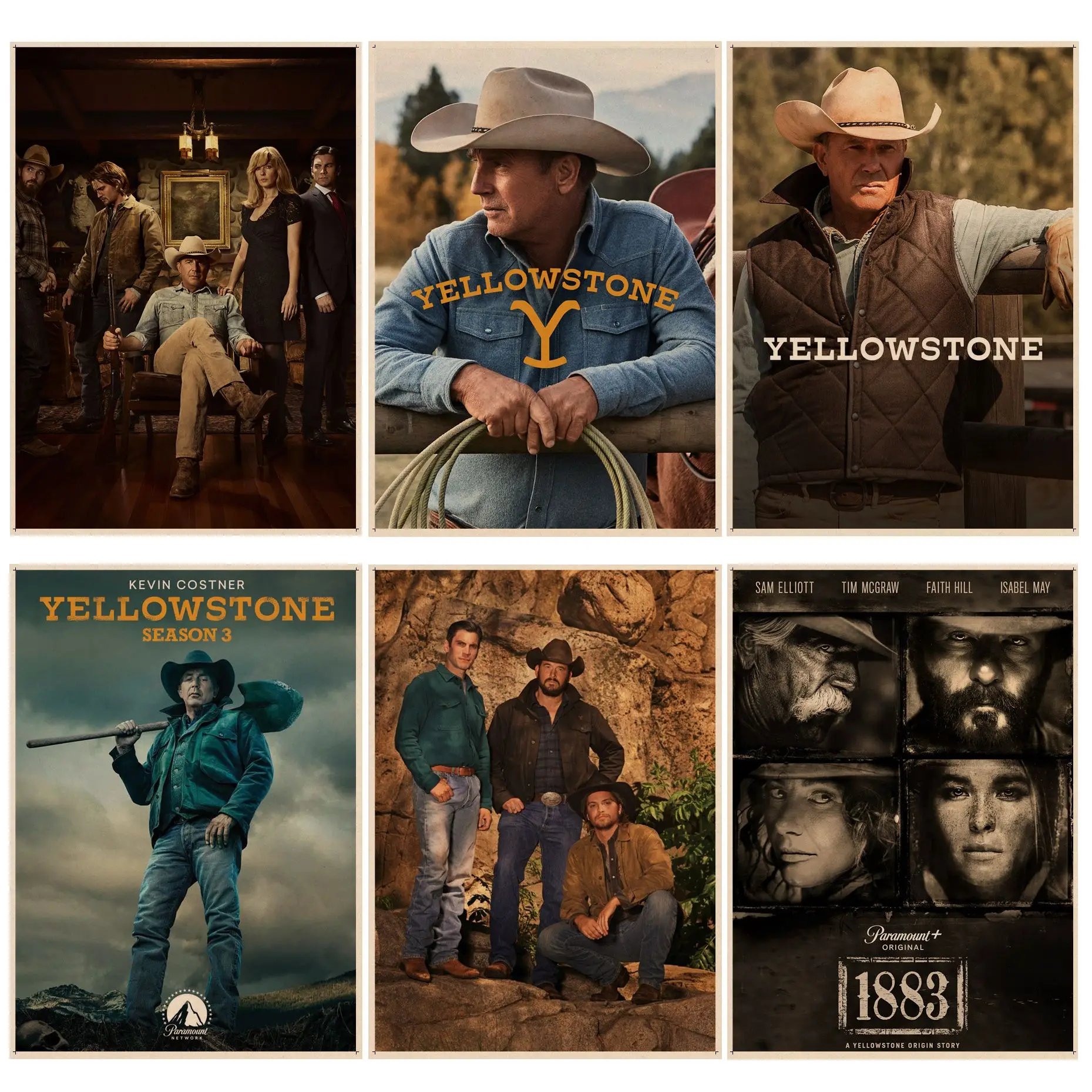 Yellowstone Vintage Posters Kraft Paper Sticker Home Bar Cafe Room Wall Decor
Yellowstone Vintage Posters Kraft Paper Sticker Home Bar Cafe Room Wall Decor