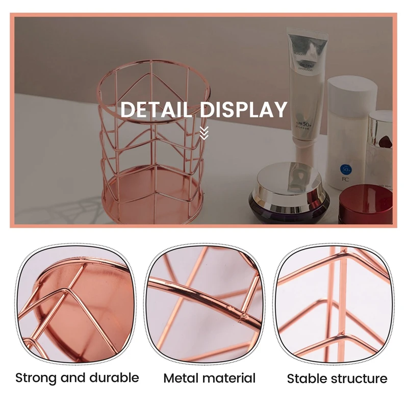 Rose Gold Pen Holder Set Of 3,Metal Rose Gold Pencil Holder For Dorm & Office,Desk Organizer Makeup Brush Cup
Rose Gold Pen Holder Set Of 3,Metal Rose Gold Pencil Holder For Dorm & Office,Desk Organizer Makeup Brush Cup