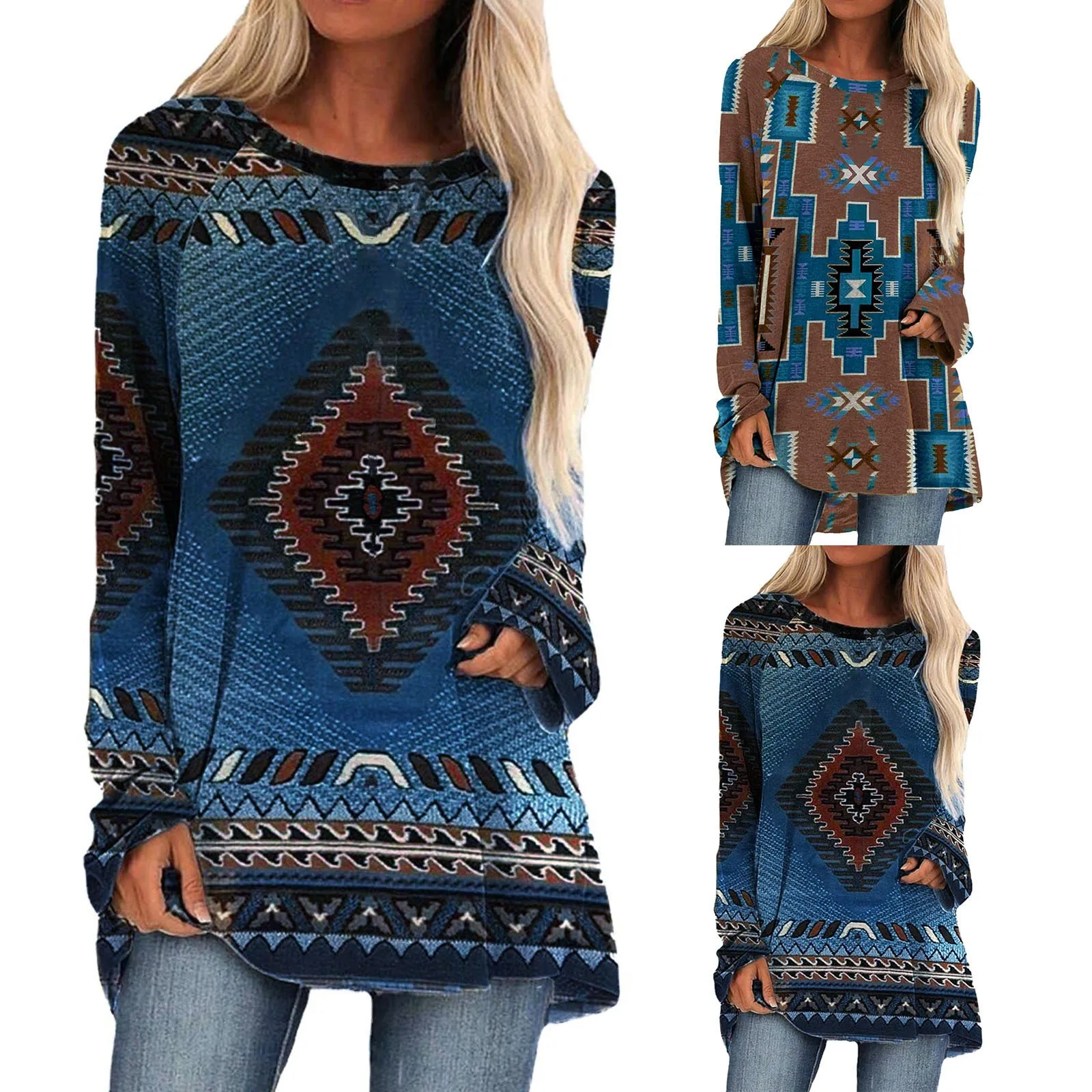 Vintage Hoodie Western Ethnic Print Sweatshirt Women Casual Aztec Print Long Sleeve Pullover Ladies Tops Long Sleeves
Vintage Hoodie Western Ethnic Print Sweatshirt Women Casual Aztec Print Long Sleeve Pullover Ladies Tops Long Sleeves