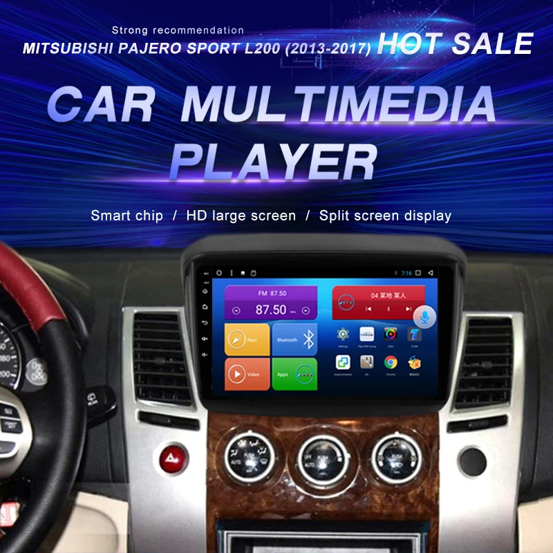 Автомобильный DVD-проигрыватель для Mitsubishi Pajero Sport L200 (2013-2017), автомагнитола, мультимедийный видеоплеер, навигация GPS, Android 10,0, двойной разъем din 5...
Автомобильный DVD-проигрыватель для Mitsubishi Pajero Sport L200 (2013-2017), автомагнитола, мультимедийный видеоплеер, навигация GPS, Android 10,0, двойной разъем din 5...