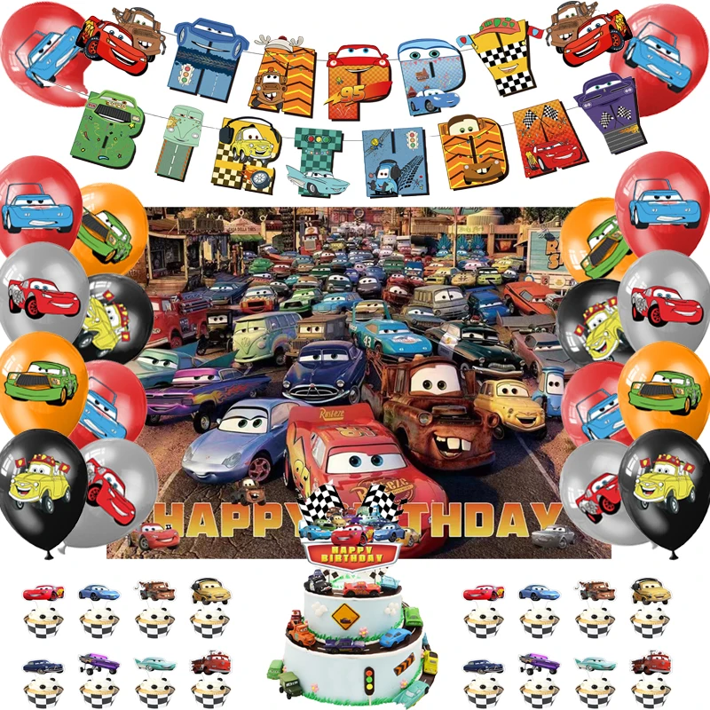 Disney Cars Birthday Party Decoration Lighting McQueen Balloon Banner Cake Topper Backdrop Toys for Baby Shower Party Supplies 
Disney Cars Birthday Party Decoration Lighting McQueen Balloon Banner Cake Topper Backdrop Toys for Baby Shower Party Supplies
