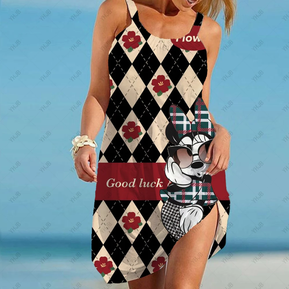 Disney Minnie Mickey Casual Sweet Spaghetti Strap Dress 2022 New Ladies O Neck Knee Length Swing Beach Dress Loose Dresses Women
Disney Minnie Mickey Casual Sweet Spaghetti Strap Dress 2022 New Ladies O Neck Knee Length Swing Beach Dress Loose Dresses Women