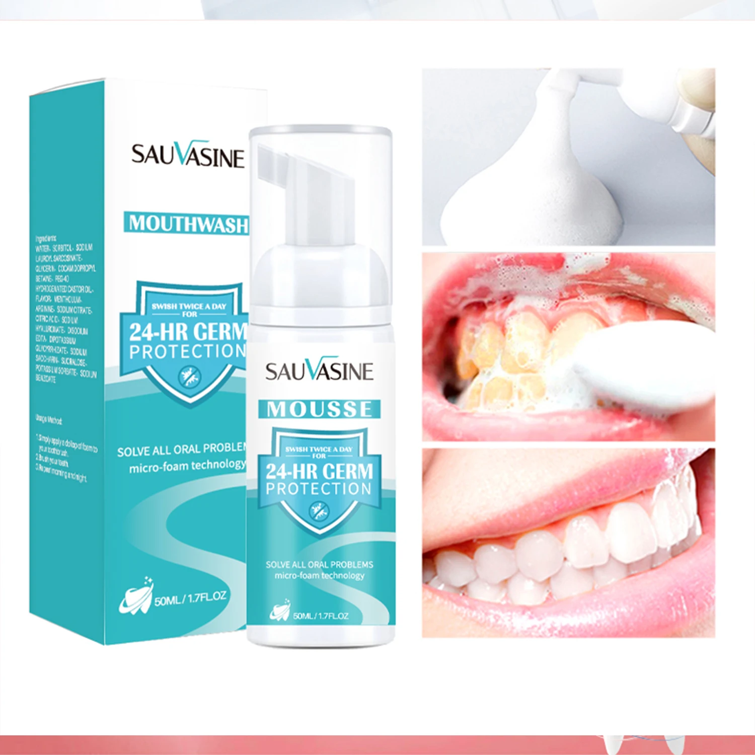 

Professional Teeth Whitening Mousse Foam Deep Cleaning Stain Removal Remover Treatment to Whiten and Brighten Toothpaste Travel