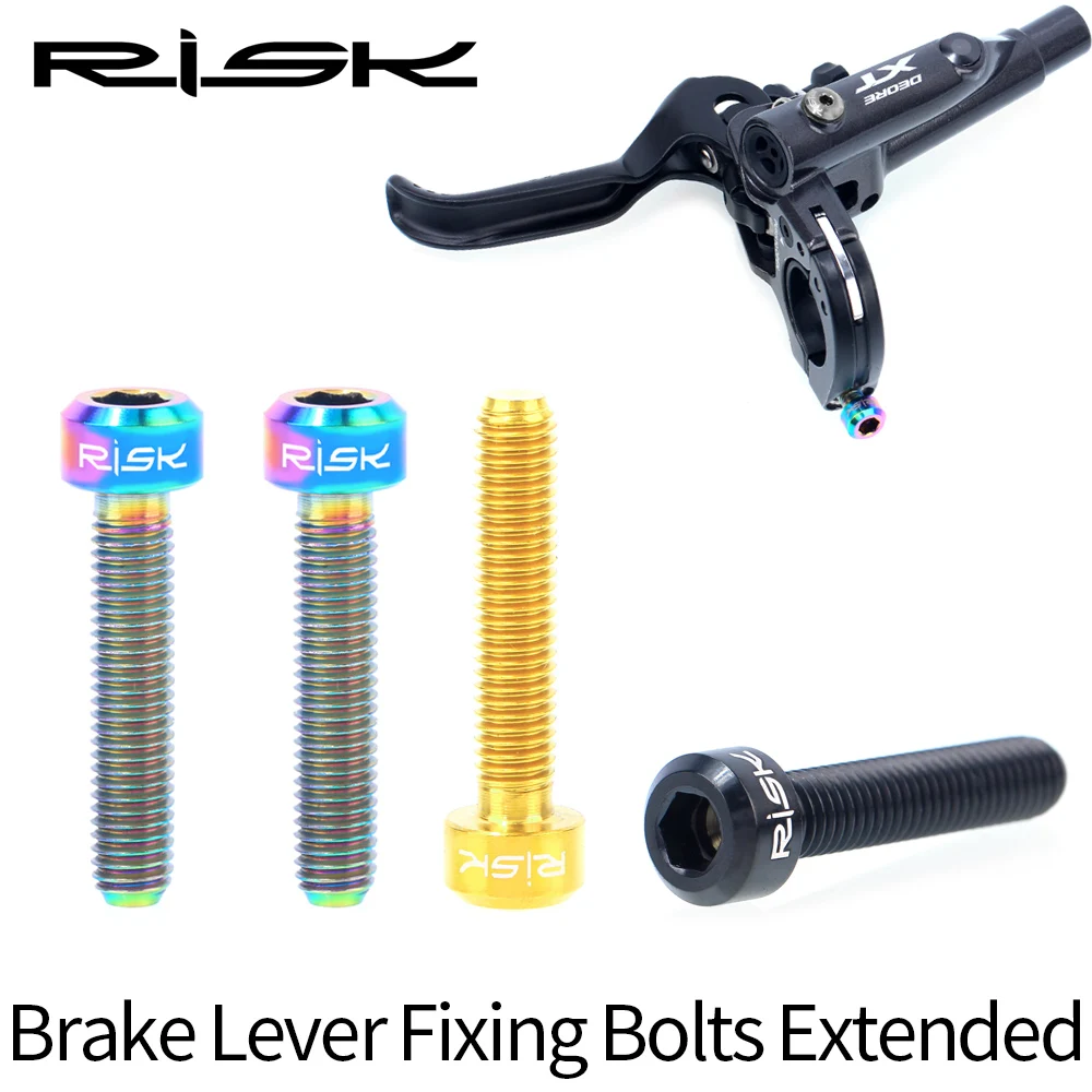 RISK 2pcs/Box MTB Bicycle Titanium Alloy M5x25 Brake Lever Fixing Bolts Extended For SRAM Guide Brake Bolts
RISK 2pcs/Box MTB Bicycle Titanium Alloy M5x25 Brake Lever Fixing Bolts Extended For SRAM Guide Brake Bolts