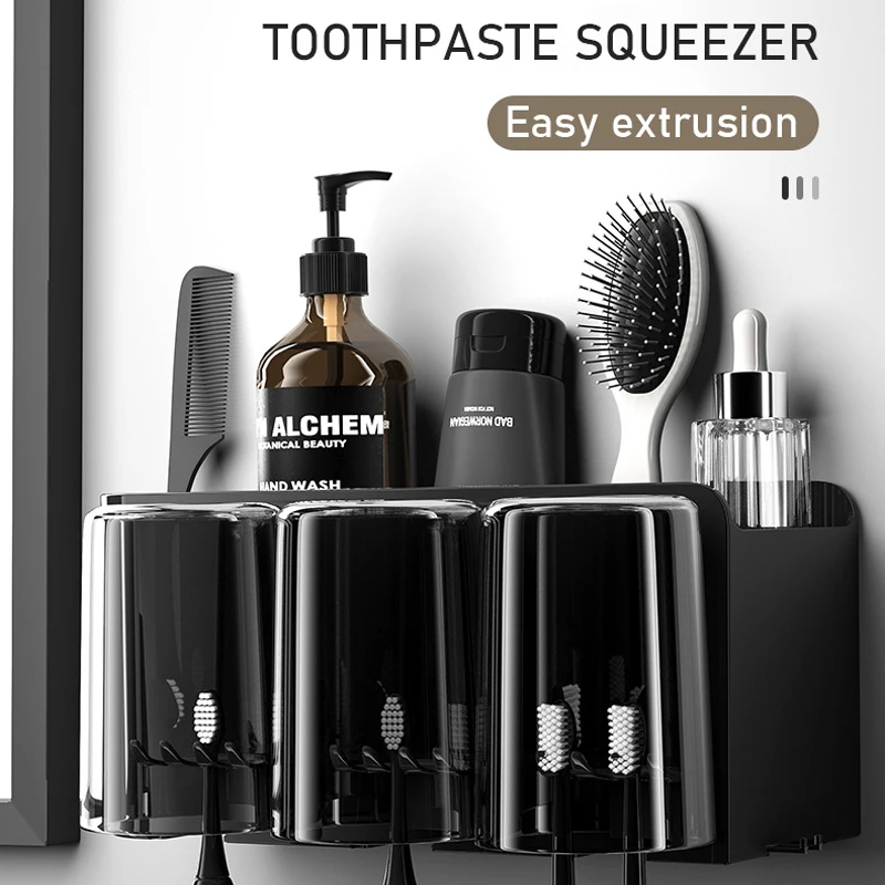 Automatic Toothpaste Squeezer Wall Mounted Toothpaste Dispenser Magnetic Toothbrush Holder Toothpaste Rack Bathroom Accessories
Automatic Toothpaste Squeezer Wall Mounted Toothpaste Dispenser Magnetic Toothbrush Holder Toothpaste Rack Bathroom Accessories