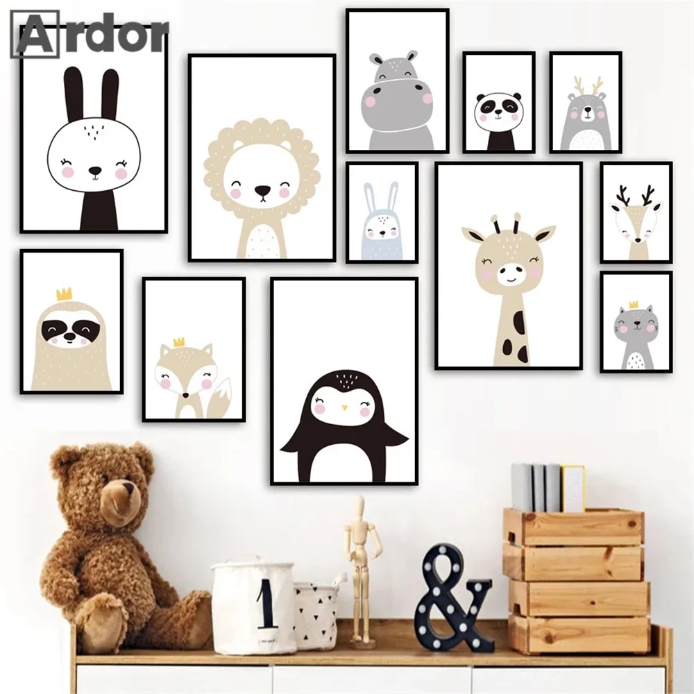 Cartoon Cute Lion Giraffe Animals Poster Canvas Painting Nursery Wall Art Print Nordic Wall Pictures Baby Kids Room Decoration
Cartoon Cute Lion Giraffe Animals Poster Canvas Painting Nursery Wall Art Print Nordic Wall Pictures Baby Kids Room Decoration
