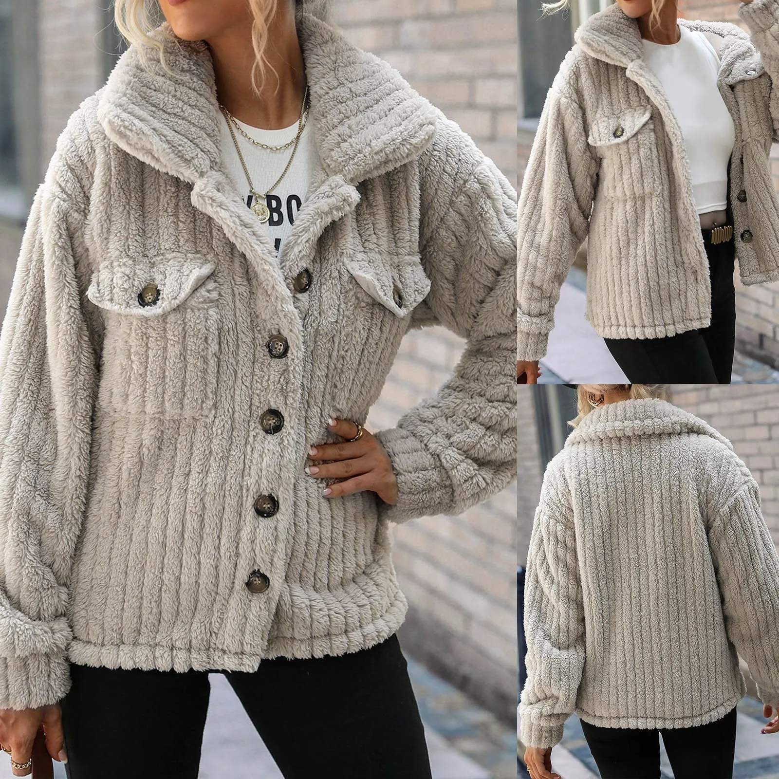 Women's Reversible Velvet Long Sleeve Lapel Breasted Solid Solor Medium Long h Coat Metallic Jacket
Women's Reversible Velvet Long Sleeve Lapel Breasted Solid Solor Medium Long h Coat Metallic Jacket