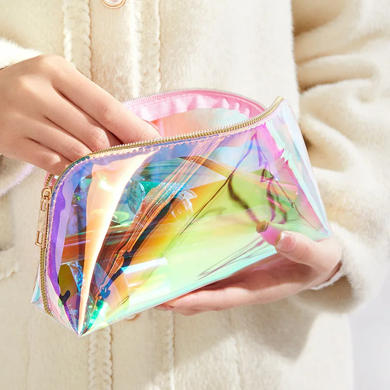 PVC Laser Fashion Female Cosmetic Bag Portable Waterproof Travel Handbag Female Storage Makeup Storage Bag Wash Bag
PVC Laser Fashion Female Cosmetic Bag Portable Waterproof Travel Handbag Female Storage Makeup Storage Bag Wash Bag