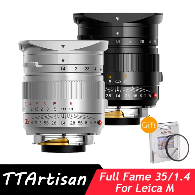 Объектив TTArtisan 35 мм F1.4 Full Fame для камер Leica M-Mount, как Leica M-M M240 M3 M6 M7 M8 M9 M9p M10, бесплатная доставка 
Объектив TTArtisan 35 мм F1.4 Full Fame для камер Leica M-Mount, как Leica M-M M240 M3 M6 M7 M8 M9 M9p M10, бесплатная доставка