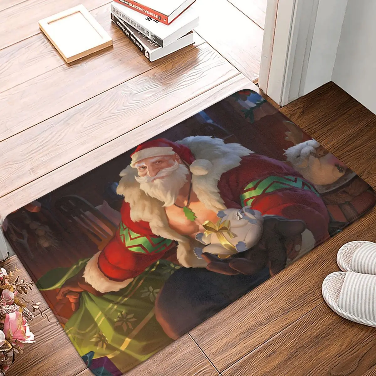 

Anti-Slip Rug Doormat Living Room Mat Santa Braum LOL Runeterra Hallway Carpet Home Decor